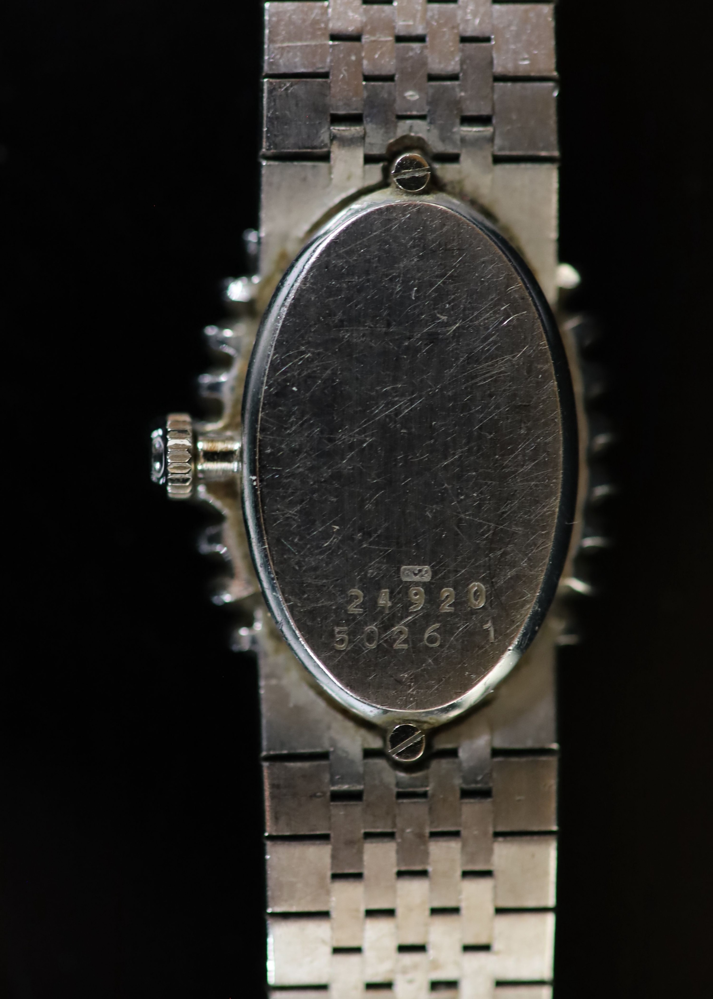 A lady's Chopard 18ct white gold manual wind wrist watch,
